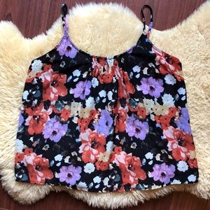 Urban Outfitters | Kimchi Blue Floral Keyhole Tank